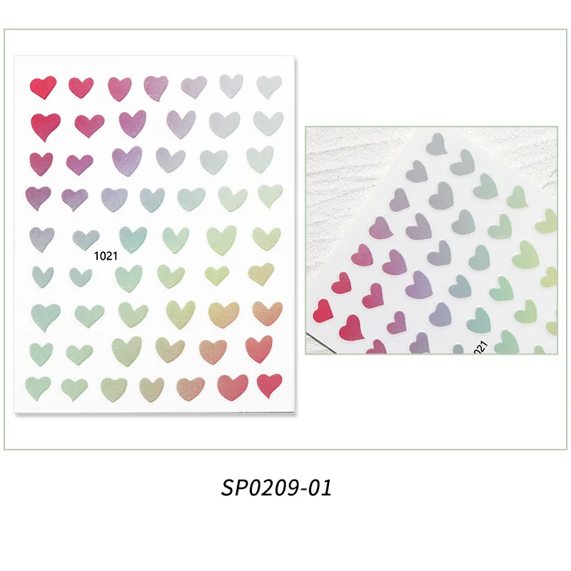 

New 1pc Nail Art Smiley Cartoon Love Sticker3D Star Rainbow Ultra-thin Mixed DIY Design Self Adhesive Nail Sticker Decoratio Hot