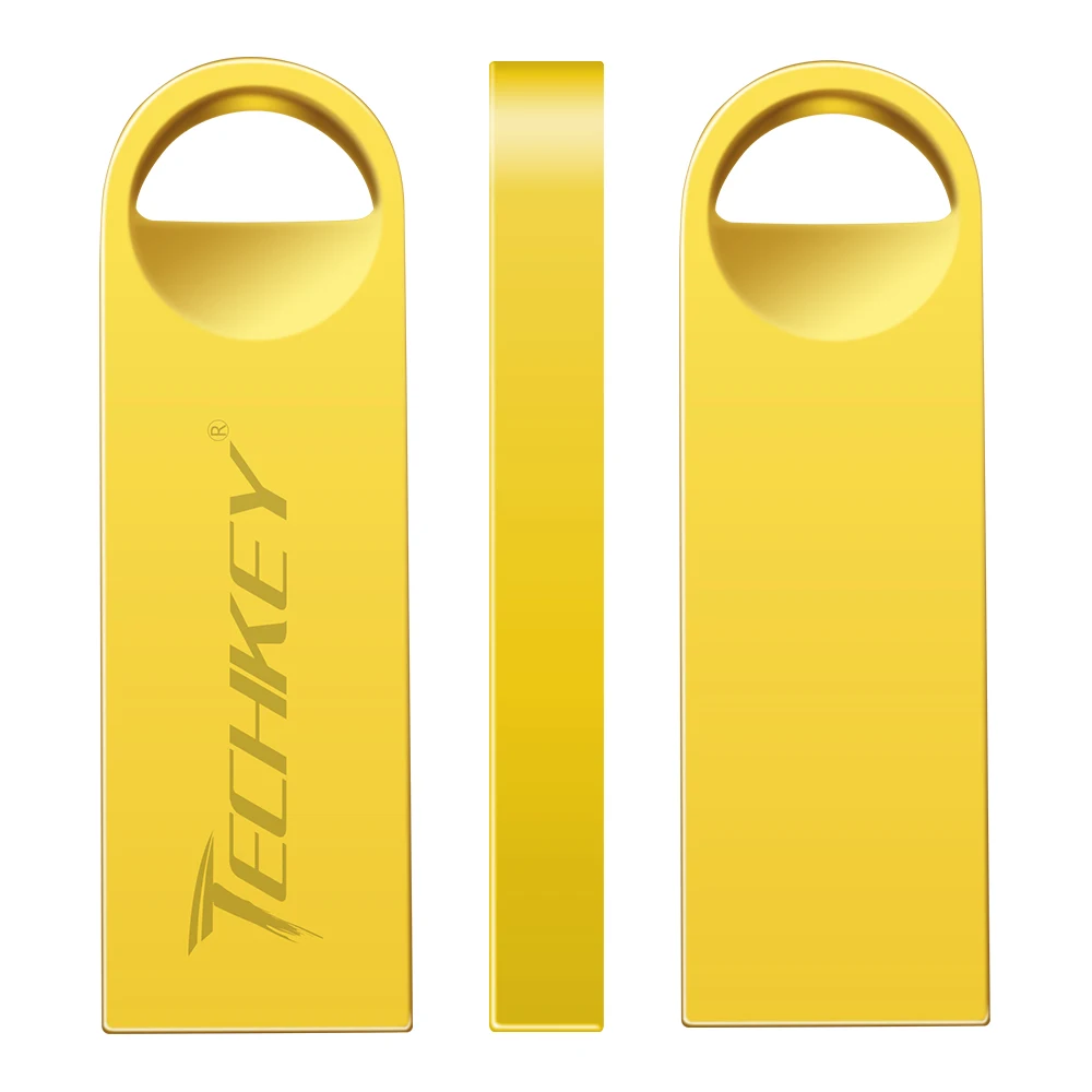 Usb фэш-накопитель TECHKEY водонепроницаемый флеш-накопитель 64 ГБ 32 16 8 4 серебристая