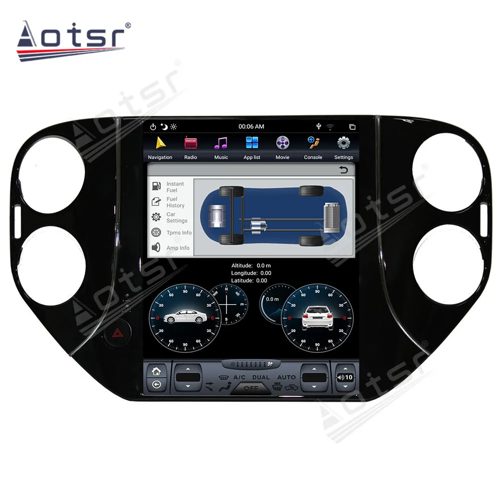 

For VW Tiguan 2010 2011 2012 2013-2016 Android Radio Multimedia Car Cassette Recorder Stereo Player Tesla PX6 GPS Navi Head Unit