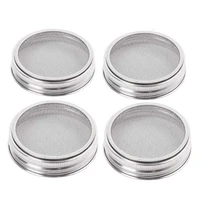 stainless steel jar lids mesh strainer seed germination lid kit for mason jar sprout growing home supplies70mm
