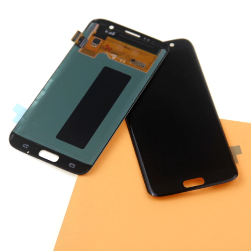 Оригинальный 5 ''Супер AMOLED красный ЖКД для SAMSUNG Galaxy s7 edge G935 G935F сенсорный экран