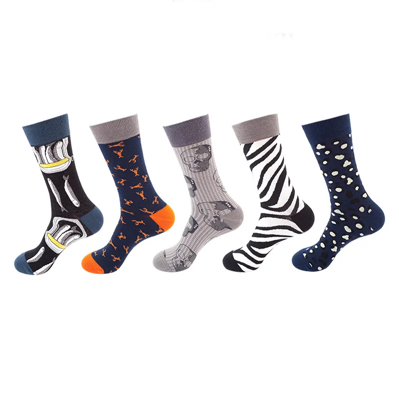 

New Fashion Brand Men's Socks Spring and Autumn All-match In Tube Couple Socks Cartoon Animal Shark Socks Funny Socks Woman