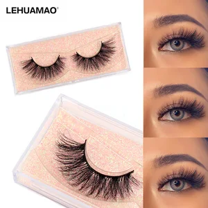 LEHUAMAO макияж ресниц 3D норковые ресницы толстый крест норковые ресницы пушистые натуральные длинные ресницы драматический большой наращивание ресниц