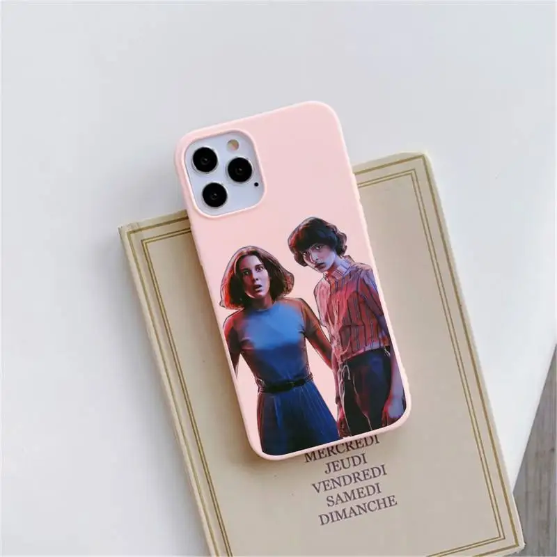 

Fashion stranger things TV friend Phone Case Candy Color for iPhone 6 6S 7 8 11 12 XS X SE 2020 XR mini pro Plus MAX funda