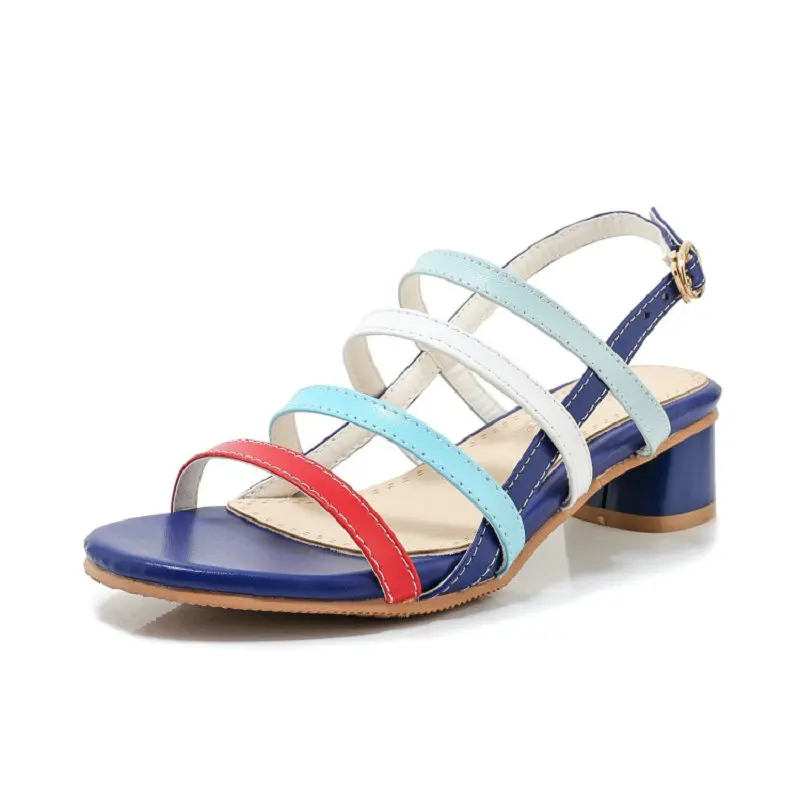 Женские повседневные босоножки ZawsThia на среднем массивном каблуке с пряжкой