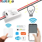 Tuya Smart Life переключатель Wi-Fi приложение RF 433 МГц AC 110V 220V светильник контроллера таймер модуль работает с google для лампа домашней автоматизации