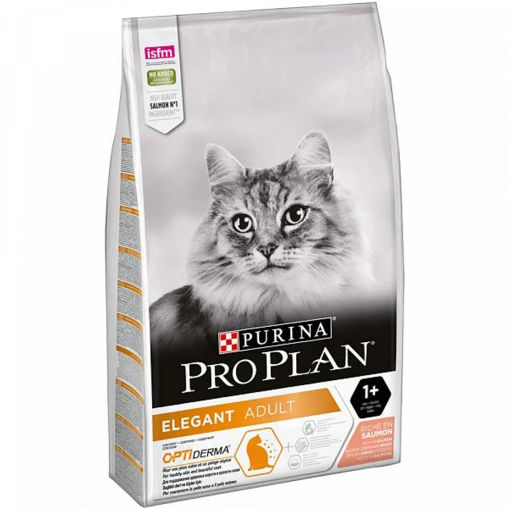 Сухой корм ProPlan для поддержания красоты шерсти и здоровья кожи, лосось, 10кг