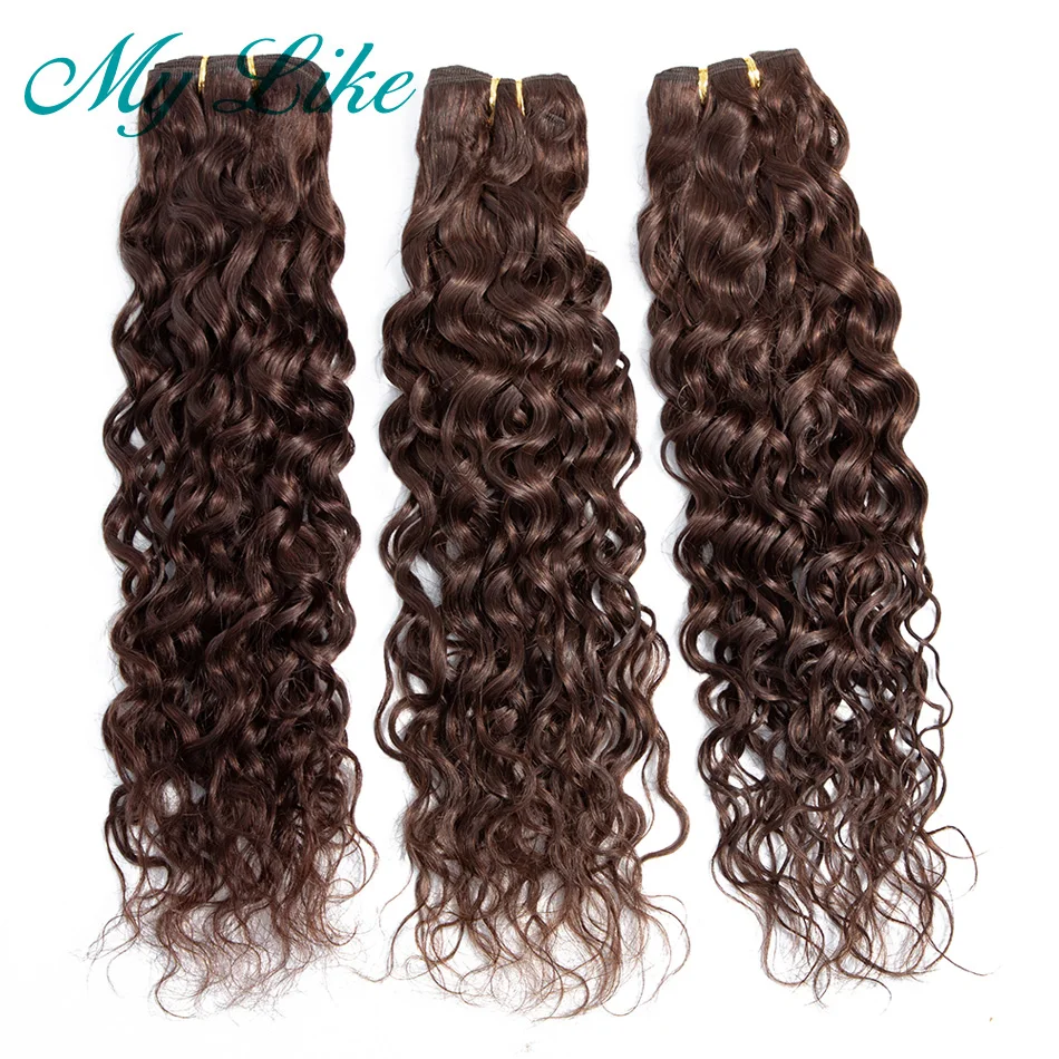 My Like бразильские вплетаемые Волосы Кудрявые кудрявые пряди с закрытием #27
