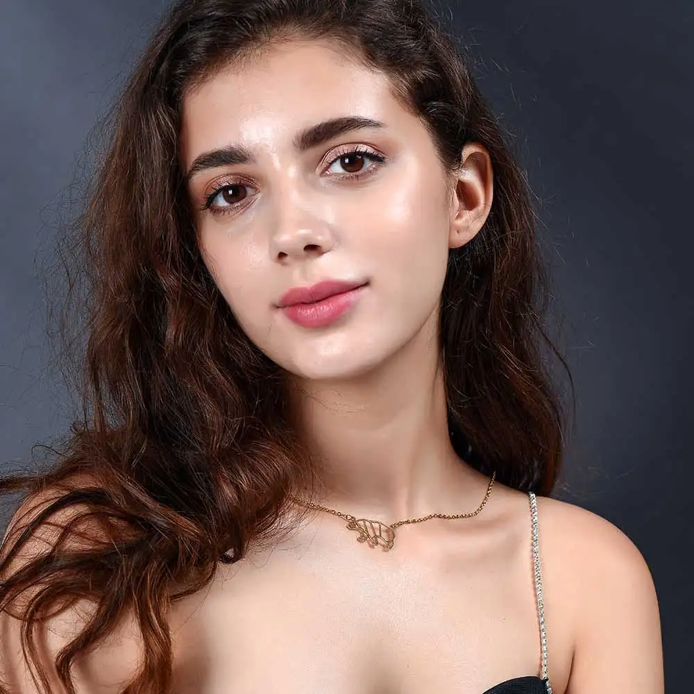 100% нержавеющая сталь животное медведь мама модное ожерелье для женщин