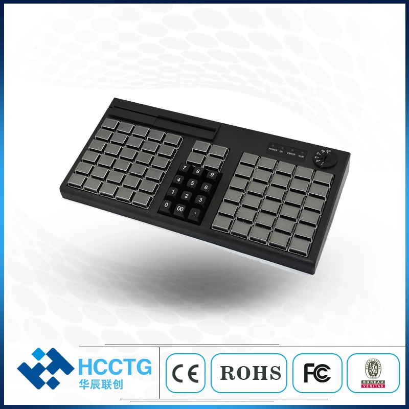 KB76 POS машина 76 клавиш клавиатура программируемая с MSR Магнитный кардридер