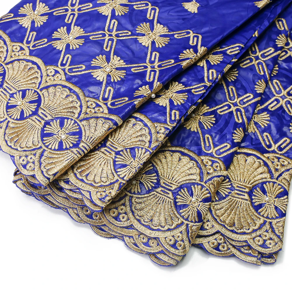 bazin riche brocade 2021new design fabric tissu african lace with embroidery and stones guinea | Дом и сад
