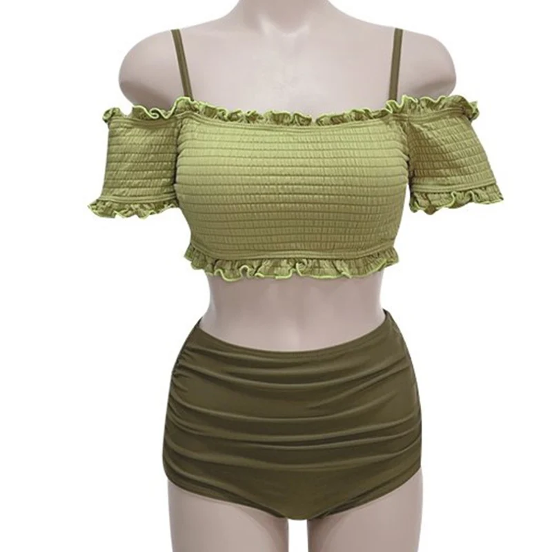 

Rhyme Lady sexy bikini mujer summer split long straps adjustable bra biquini swimsuit elegant swimwear women 2020 two piece