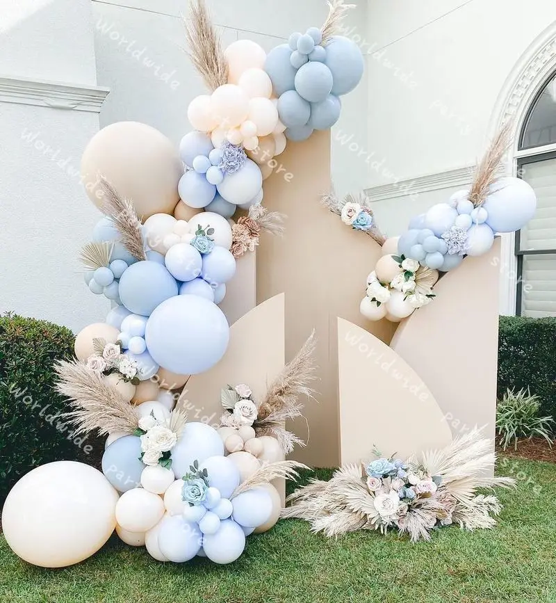 

DIY Baby Shower Global Cream Peach Skin Ballon Garland Arch Kit Macaron Blue Chrome Copper Balloons Wedding Birthday Party Decor