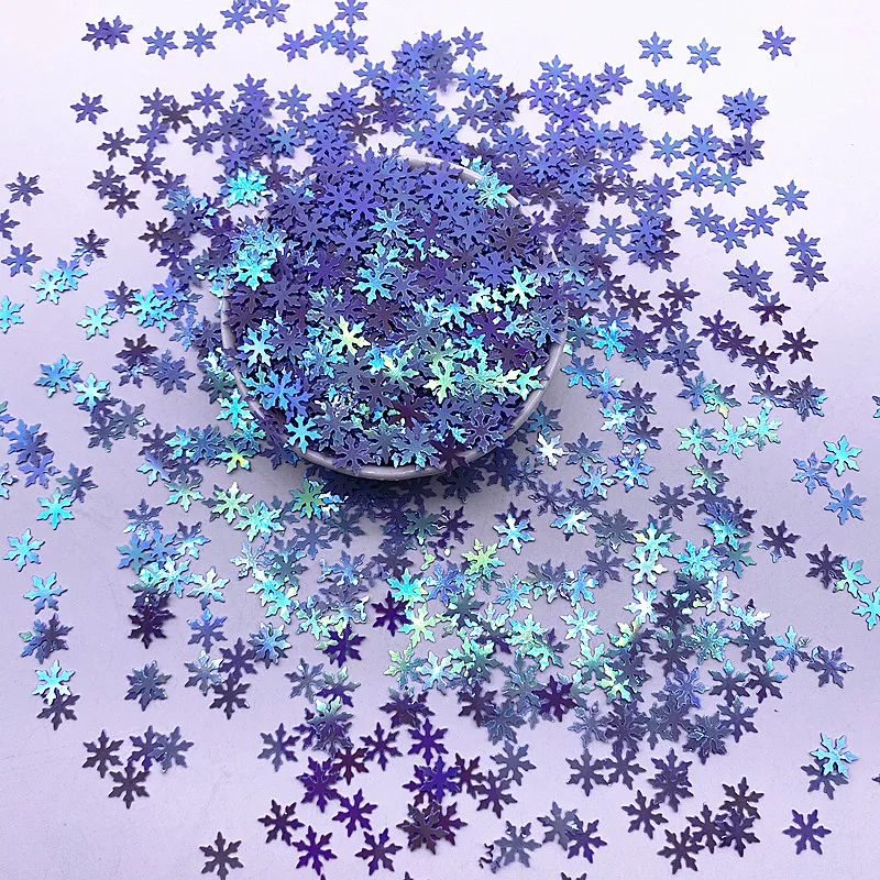 8 мм 10 г ультратонкий Блеск большой Снежинка блестки лазерные 3D голографические