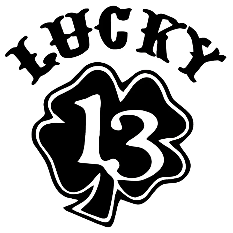 

Classic Lucky 13 Funny Car Sticker Vinyl Decal Silver/black Car Auto Stickers for Car Bumper Window Car Decorations 15cmX15cm