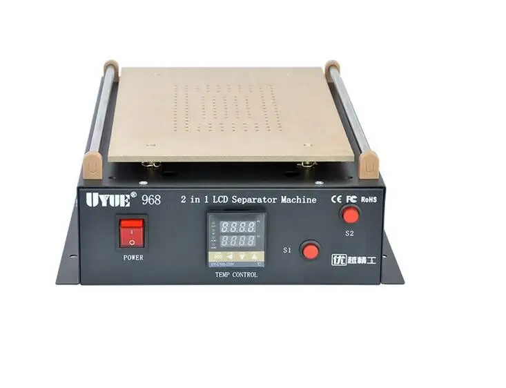 UYUE 968 14 дюймов Встроенный двойной вакуумный насос ЖК-сепаратор Разделенный экран ремонтная машина для iPad для samsung Tablet PC