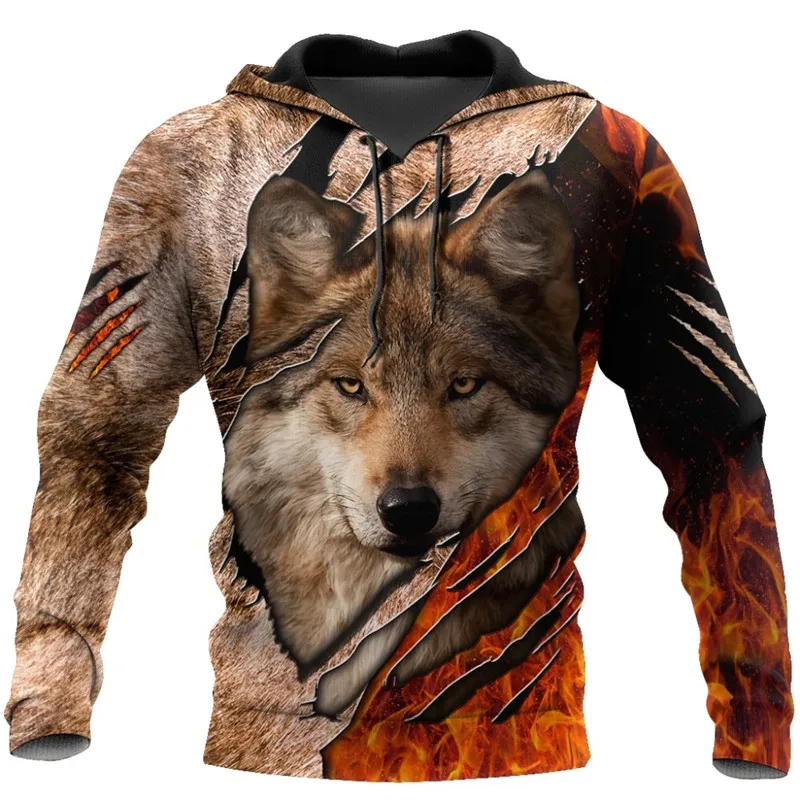

Autumn and Winter Fashion Hoodie Animal Wolf 3D Full Printed Men's Sweatshirt Unisex Zipper Pullover Casual Comfortable Jacket