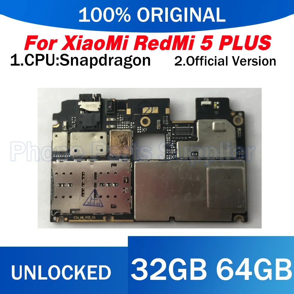 Материнская плата глобальная версия для Redmi 5 plus основная 32 ГБ 64 разблокированная