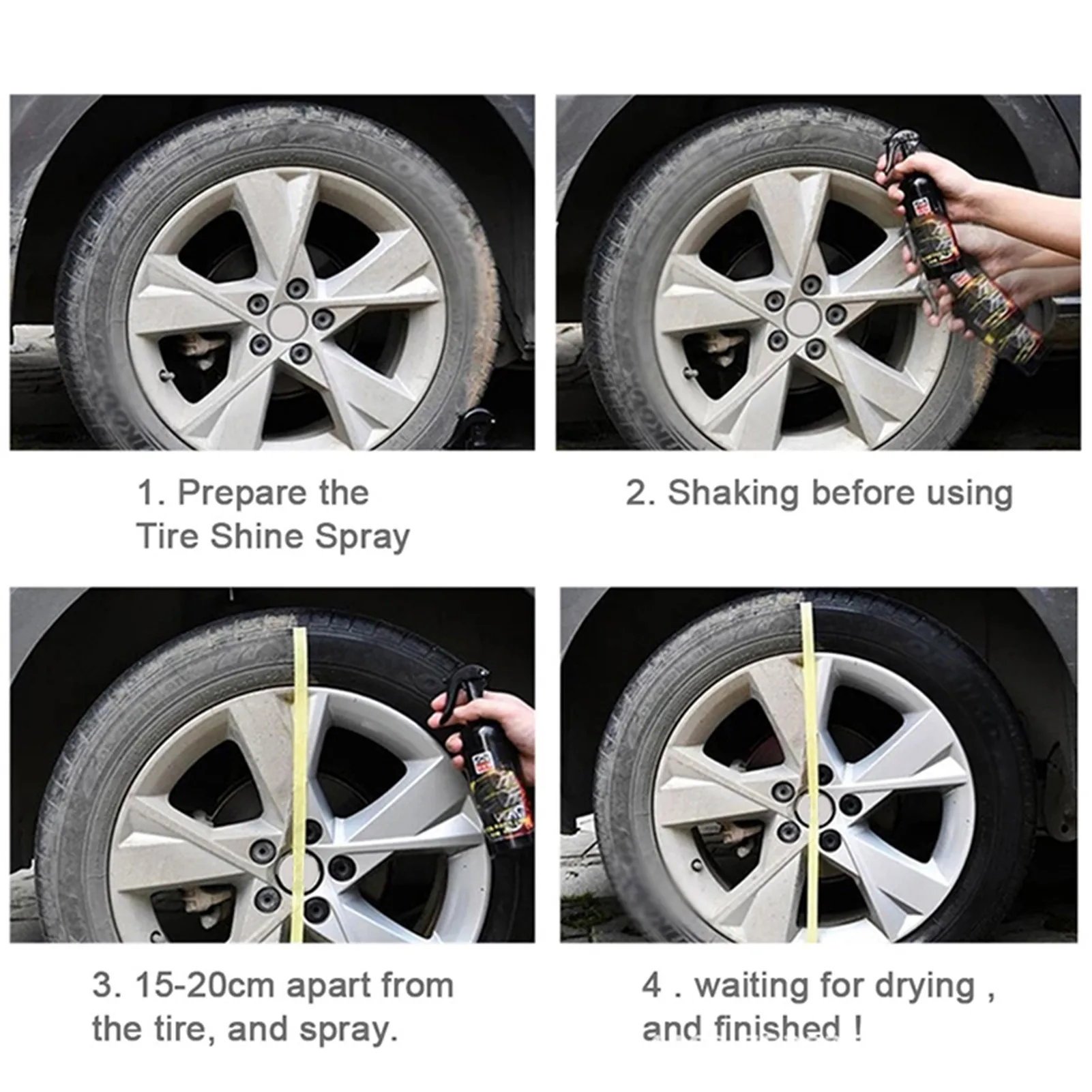 Блеск для автомобильных шин блеск остекление сохраняет шину черная резина