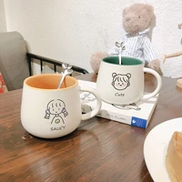 fashion mate drinking glasses office home cute coffee milk ceramics cup best friend girl gift original breakfast mug