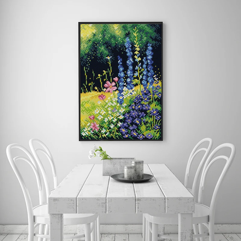 Набор для вышивки крестиком 11CT 14CT набор рукоделия с принтом из красивых цветов