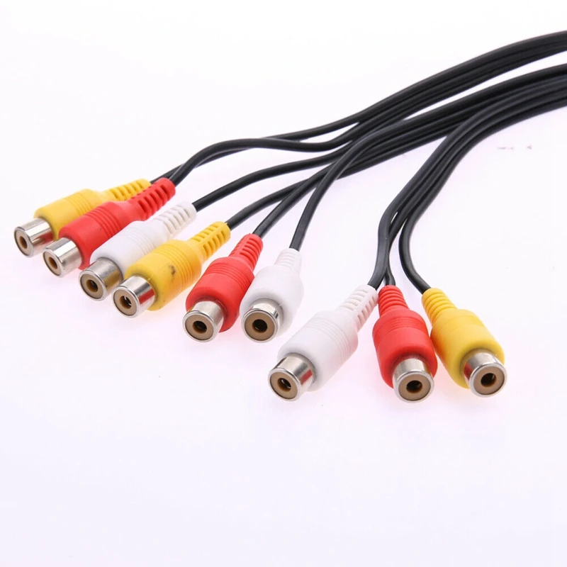 3RCA штекер до 9 RCA гнездовой разъем сплиттер o TV DVD видео кабель адаптера AV шнур для