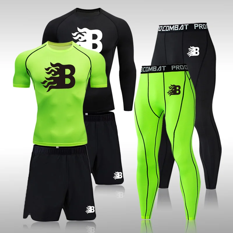 

New Mens Compression Leggings Sport Running Pants Quick Dry Tights Gym Training Sportswear Jogging Sports Running Suit