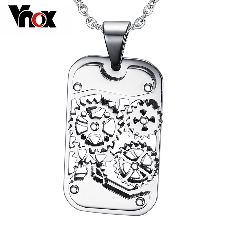 Vnox мода стимпанк машины Подвески Jewelry Нержавеющая сталь Шестерни Дизайн Для мужчин Подвески и Ожерелья для мужчин ювелирные изделия Прохладный