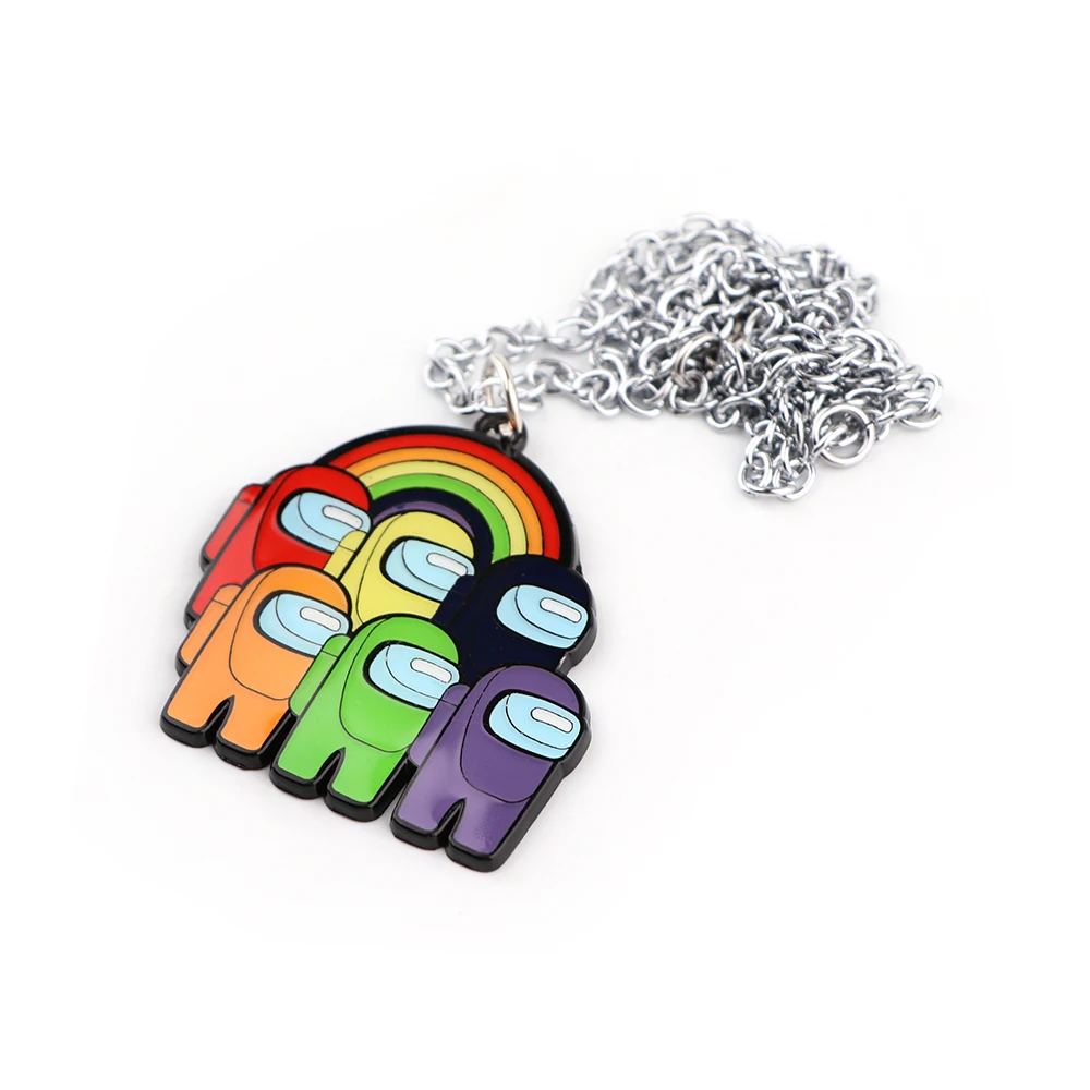 

SP1283 Cartoon Game Astronaut Pendant Car Keychain Key Holder Enamel Jewelry Key Rings Boyfriend Gifts