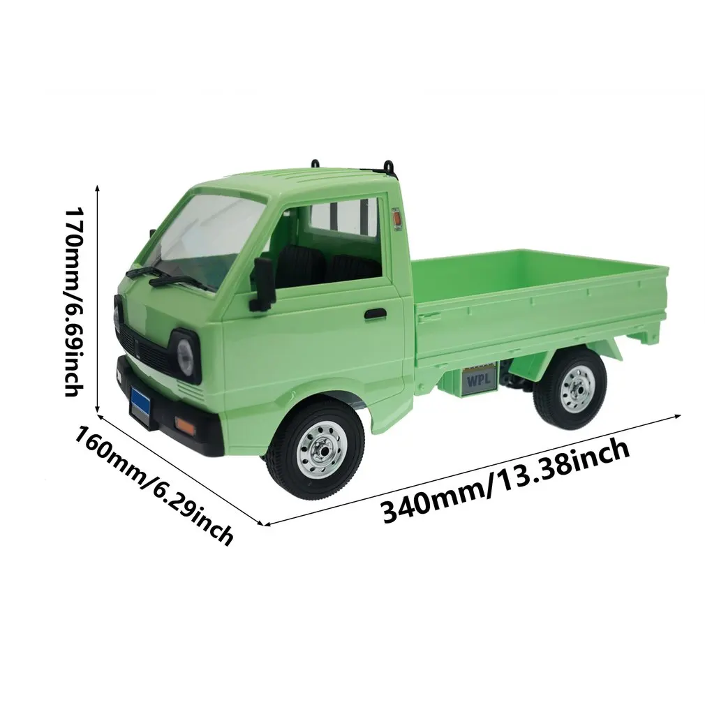 

D12 1/10 2.4G 2WD Remote Control Truck Brushed Climbing Car With LED Light Simulated Drift Car Toys For Kids Gifts