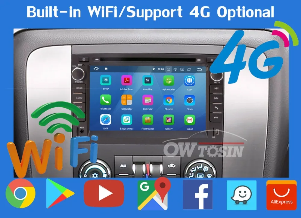 5 USB порт Android 9,0 PX6/Восьмиядерный автомобильный DVD для Chevy Chevrolet Cobalt Silverado Suburban Buick Enclave автомобильный Радио gps DSP