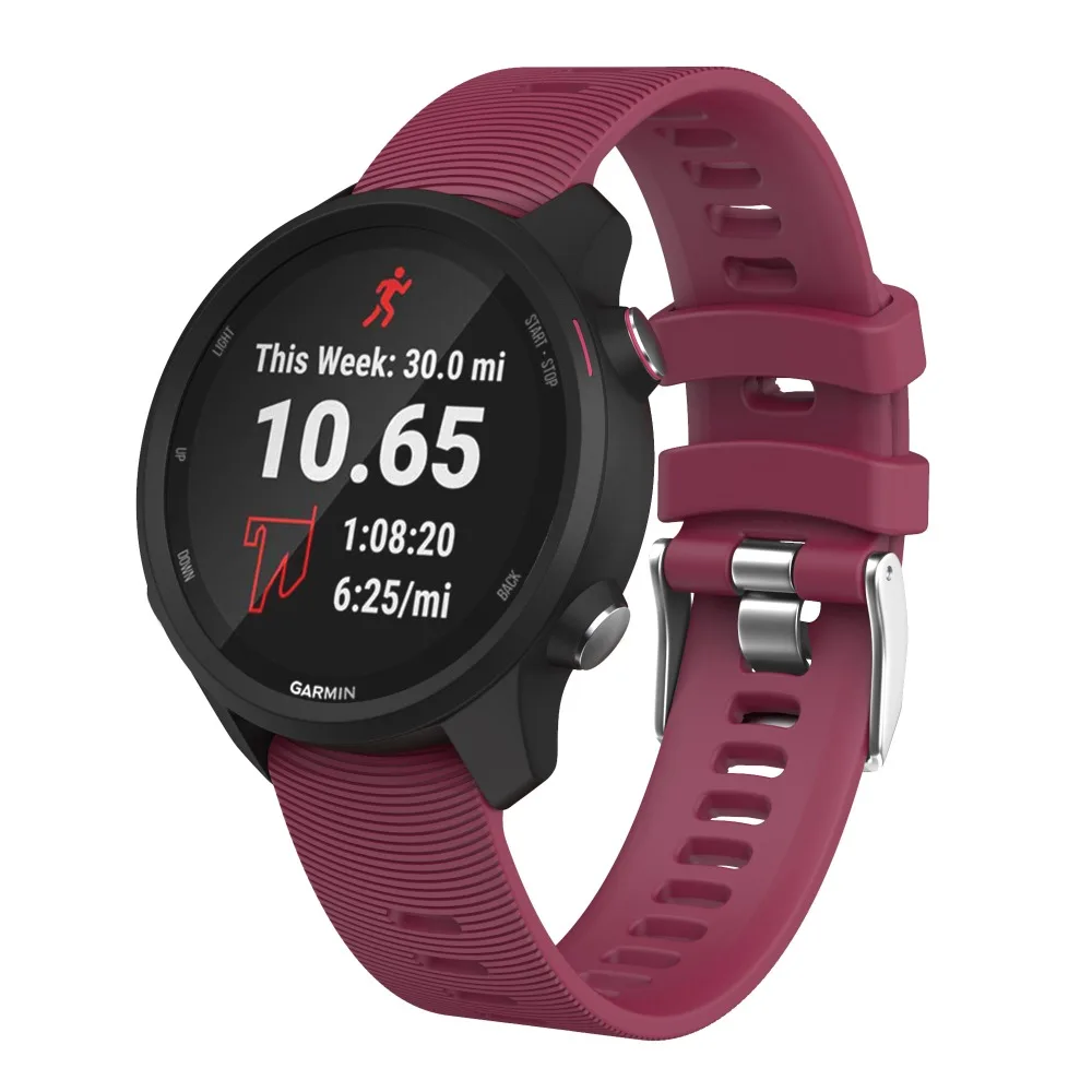 Fuchsia 20 мм силиконовый ремешок для смарт-часов Garmin Vivoactive 3/Forerunner 645/245/245 М Браслет для Galaxy часы активное 2/42 мм - Цвет: Fuchsia