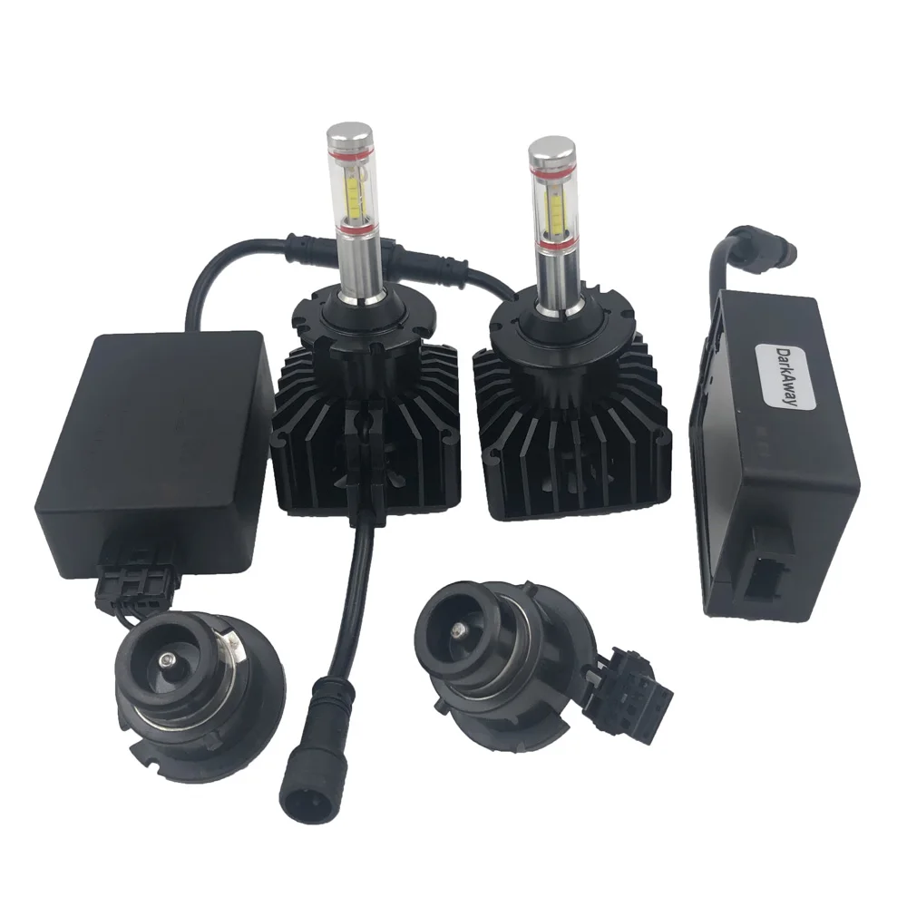 DarkAway D2S D2R D2H Светодиодный лампочки Canbus Plug& Play для xenon HID балласт 35 Вт 4000Lm D1S D3S D4S D5S D8S фар автомобиля светодиодный свет