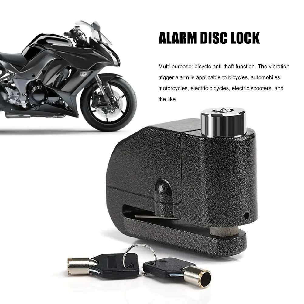 

Car Bicycle Disc Brake Lock Motorcycle Alarm Electric Lock Waterproof Aluminum Alloy Anti-Theft Lock Alarm System Accessories