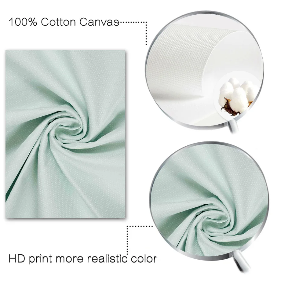 Абстрактная женщина Зеленый блок современная настенная Картина на холсте