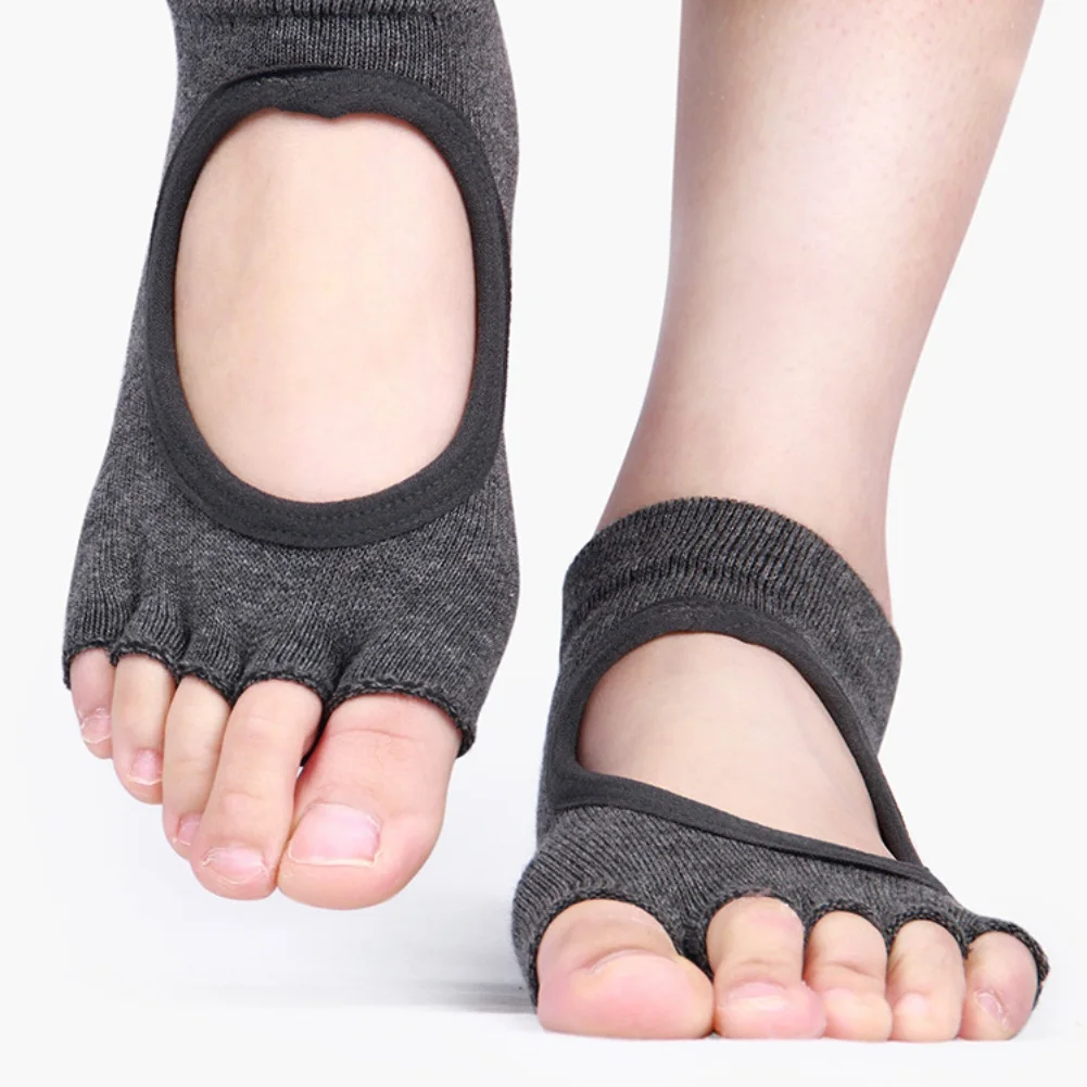 

Fitness Running Socks Women Yoga Socks Full Toe Gym Sport Anti-slip Sock Slippers Non Slip Pilates