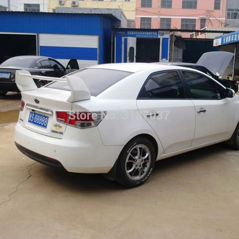 Спойлер для Kia Forte 2010-2013 из АБС-пластика Неокрашенный чехол багажника заднего вида