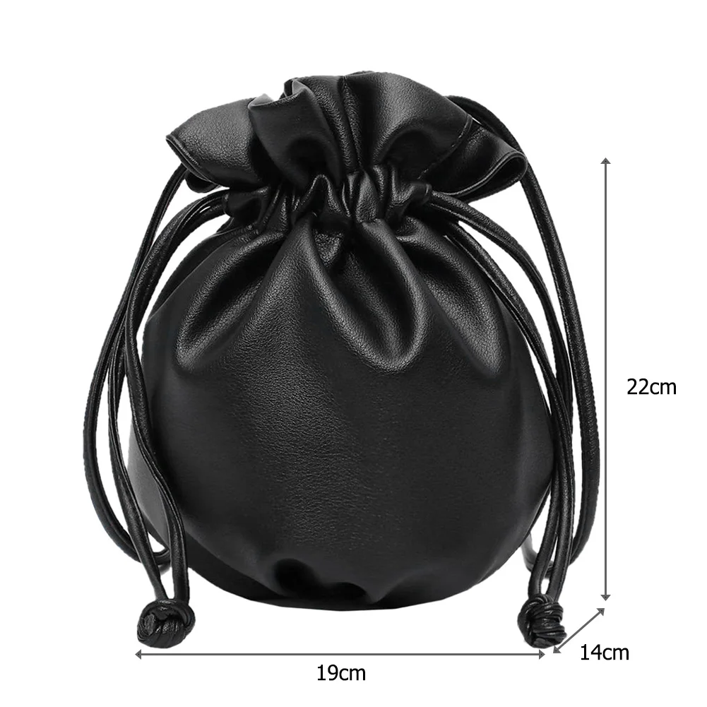 

Small Drawstring Bucket Bags For Women 2021 fashion Shoulder Crossbody Bag Female Handbags and Purses Lady Solid Color Hand Bag