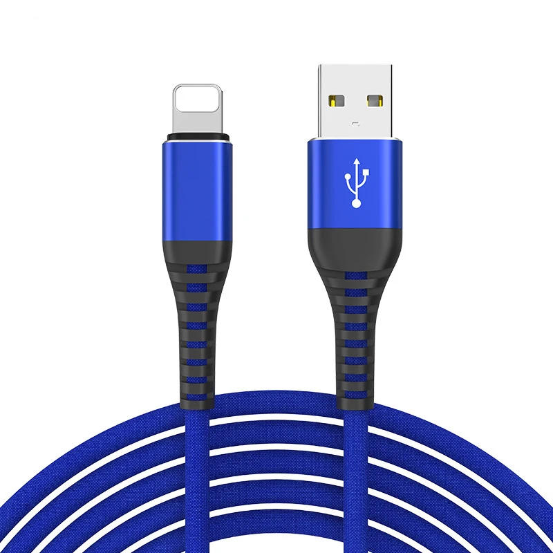 Синий 3.1A телефон USB кабель для iPhone X 8 7 6 6S plus 5 5S кабель Hi-tense кабель передачи данных для быстрой зарядки быстрое зарядное устройство для устройств apple - Цвет: Синий