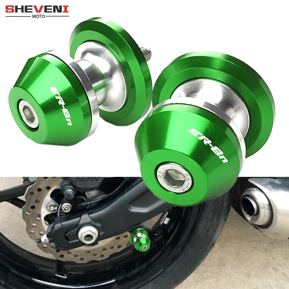 10 мм CNC алюминий мотоцикла маятник Катушки стенд ползунок Шурупы Для Kawasaki ER6N ER 6N