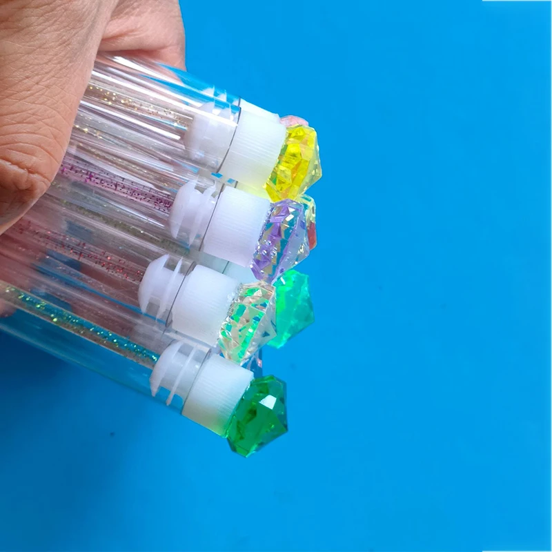 50 шт. щеточка для ресниц с кристаллами и трубкой многоразовая кисть Кисть макияжа