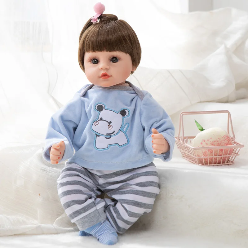 

Educational Baby Reborn Doll Lifelike Silicone Bath Girls Sleeping Doll for Newborn Kids Christmas Gift Boneca Reborn Toy OO50CS