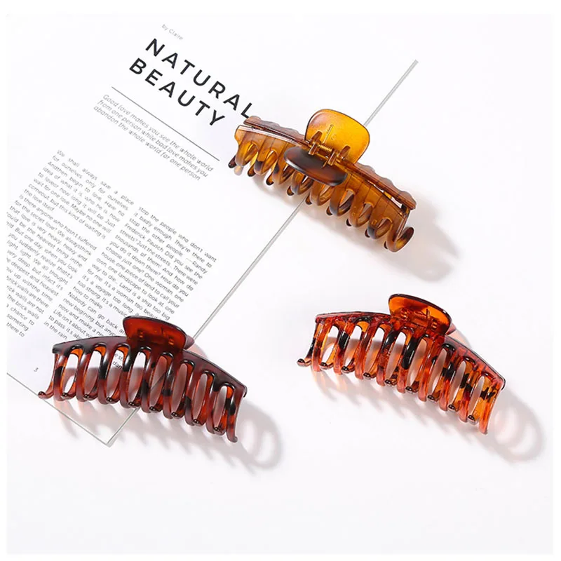 

Hot Sale Solid Color Claw Clip Large Barrette Crab Hair Claws Bath Clip Ponytail Clip For Women Girls Hair Accessories Gift