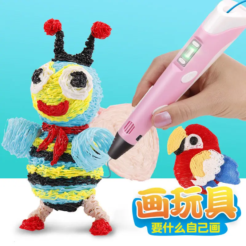 

Домашние игрушки: стереоскопическая ручка для рисования 3 d со светодиодным экраном, ручка для рисования 3 d, ручка для рисования искусств для...