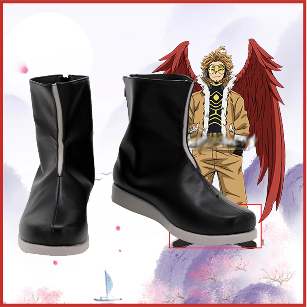 Anime My Hero Academia Hawks scarpe Cosplay stivali costumi di Halloween accessorio su misura