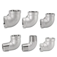 304 stainless steel 90 degree elbow dn6 dn8 dn10 dn15 dn20 dn25 dn32 12 bspt for connect pipes and valves water pipe fittings