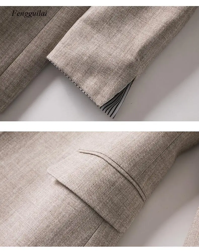 

2021 New Fashion Business Plaid Suits Women Work Office Ladies Long Sleeve Spring Casual Blazer