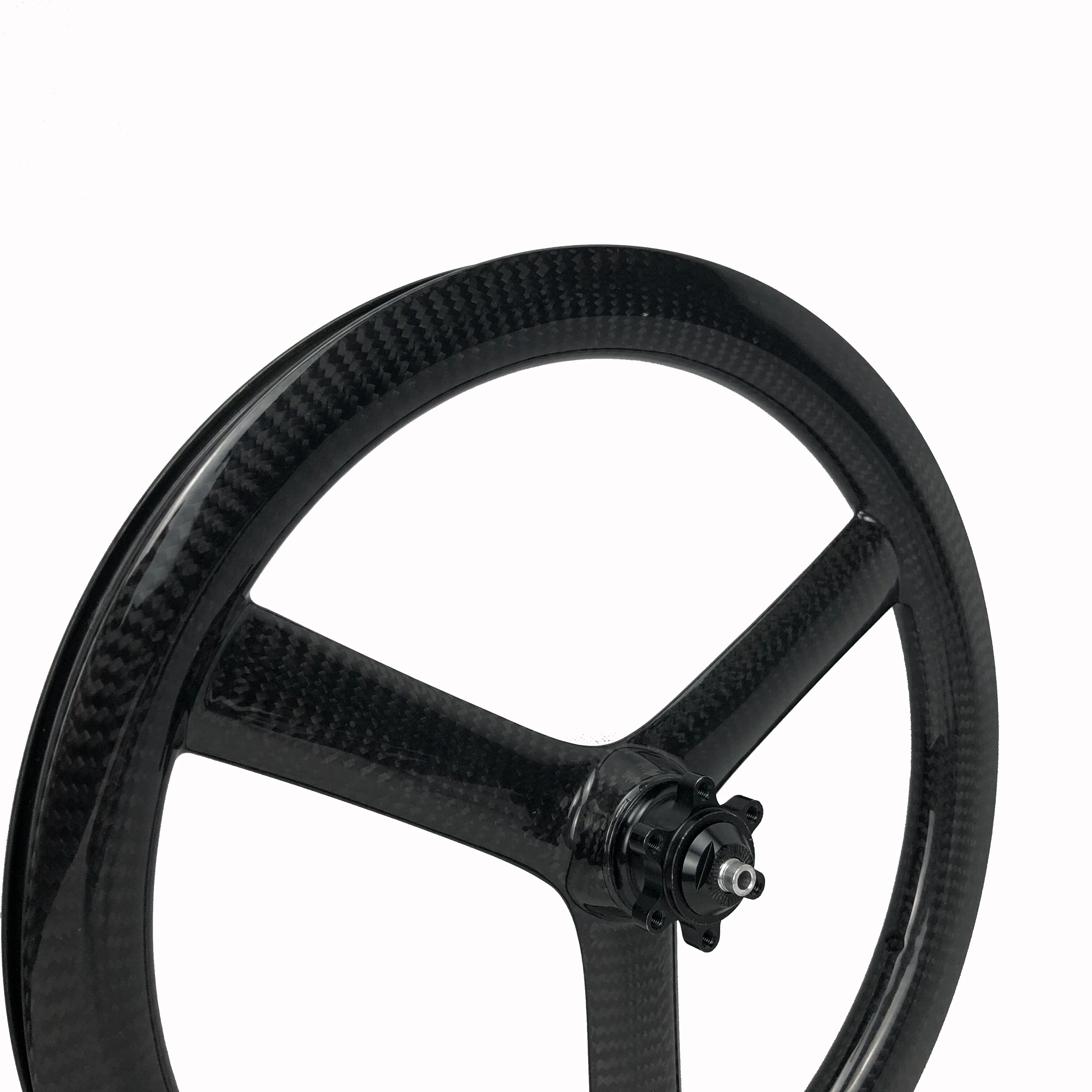 

New arrivel carbon BSD 349 carbon tri spoke wheel 16 inch wheelset disc brake/v brake both available fit for BMX folding bike