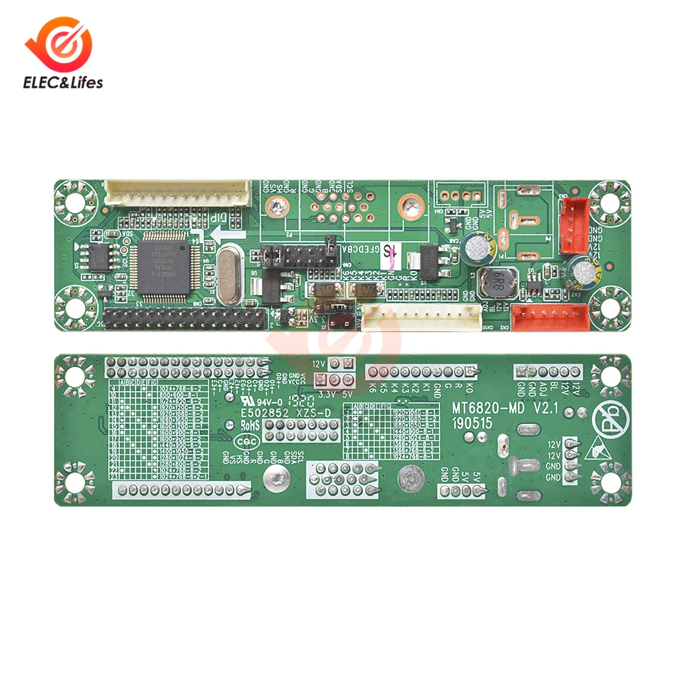 1 комплект 1 канал VGA Видео MT6820 MT6820-MD HX6820-A HX6820 V2.0 универсальный модуль платы драйвера+ LVDS кабель ЖК-дисплей FHD
