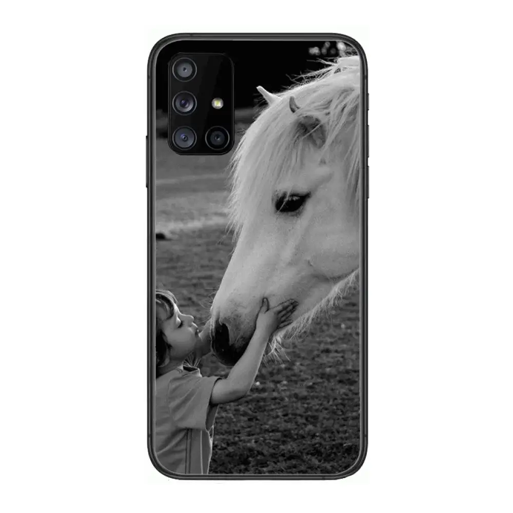 

Horse animal painting Phone Case Hull For Samsung Galaxy A 90 50 51 20 71 70 40 30 10 80 E 5G S Black Shell Art Cell Cover